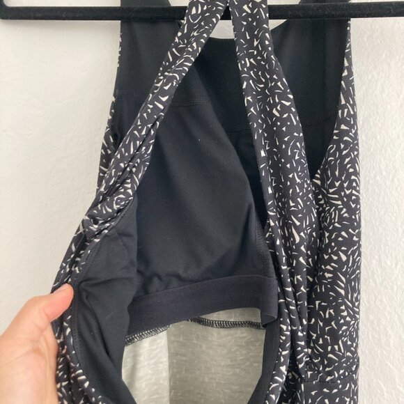 PRANA Exercise Dress Midi Halter Back Black Spotted Workout Hiking Walking Small - Picture 6 of 9